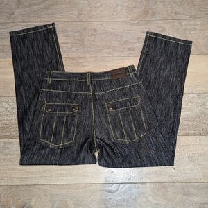 Vintage KOMAN mens 90's relaxed fit straight jeans thick stitching 34 x 32